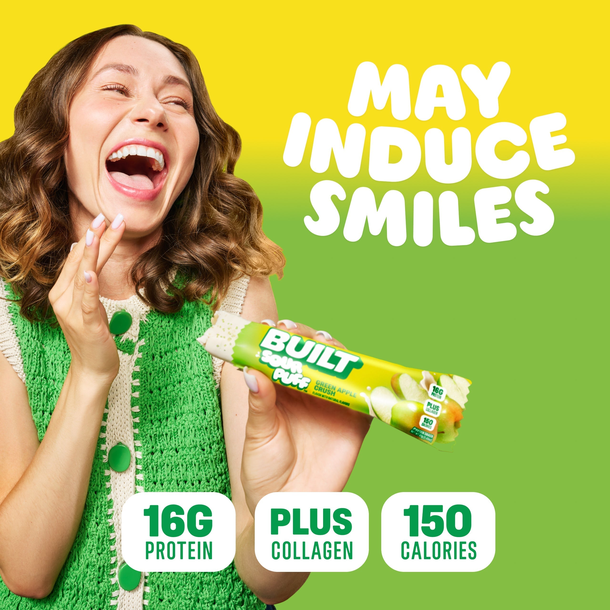 Green Apple Crush Sour Puff 4ct Z2