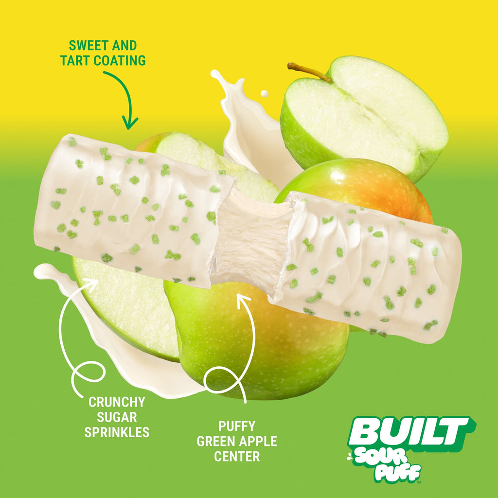 Green Apple Crush Sour Puff 4ct Z2