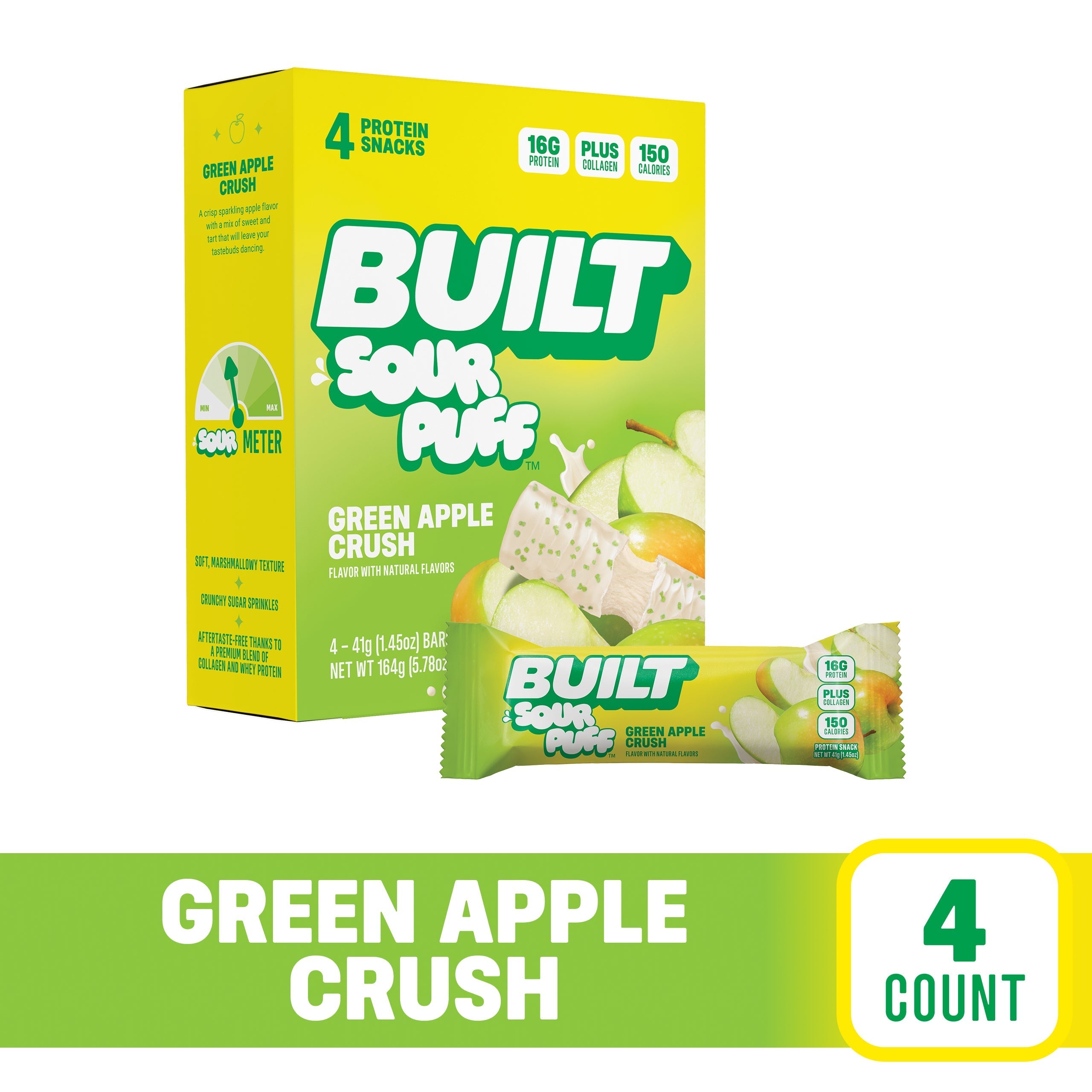 Green Apple Crush Sour Puff 4ct Z2