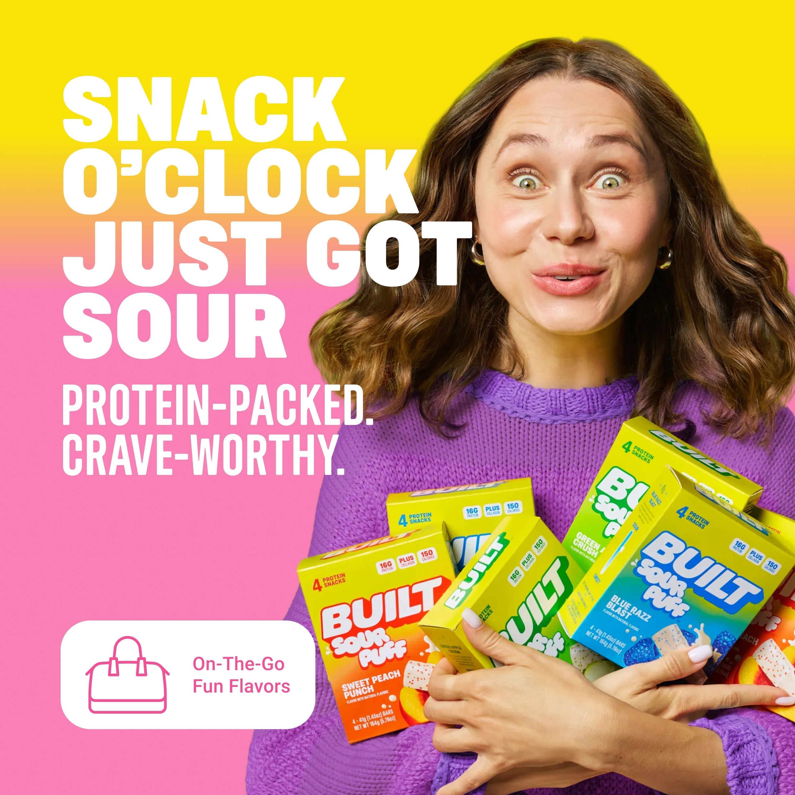 Pink Lemonade Squeeze Sour Puff 4ct X1