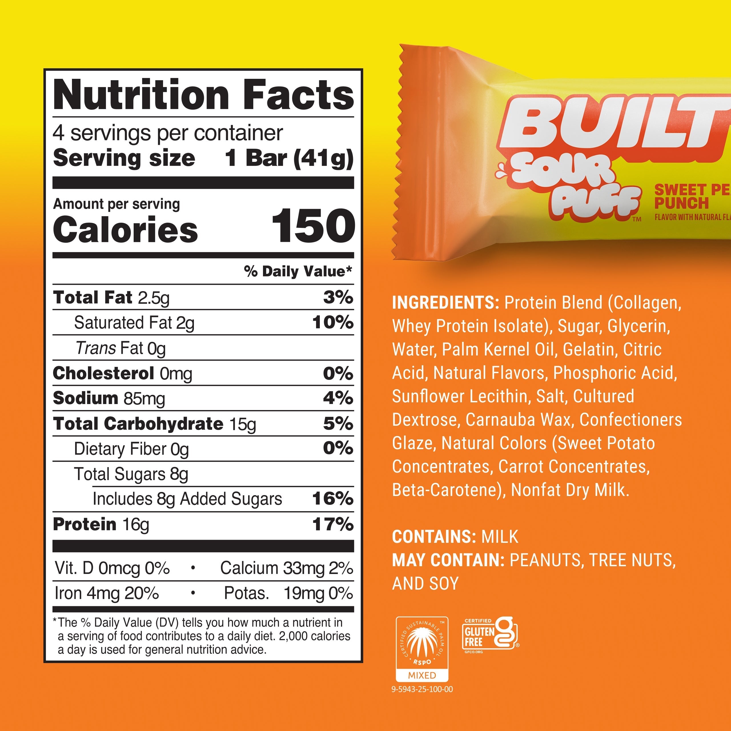 Sweet Peach Punch Sour Puff 4ct J3
