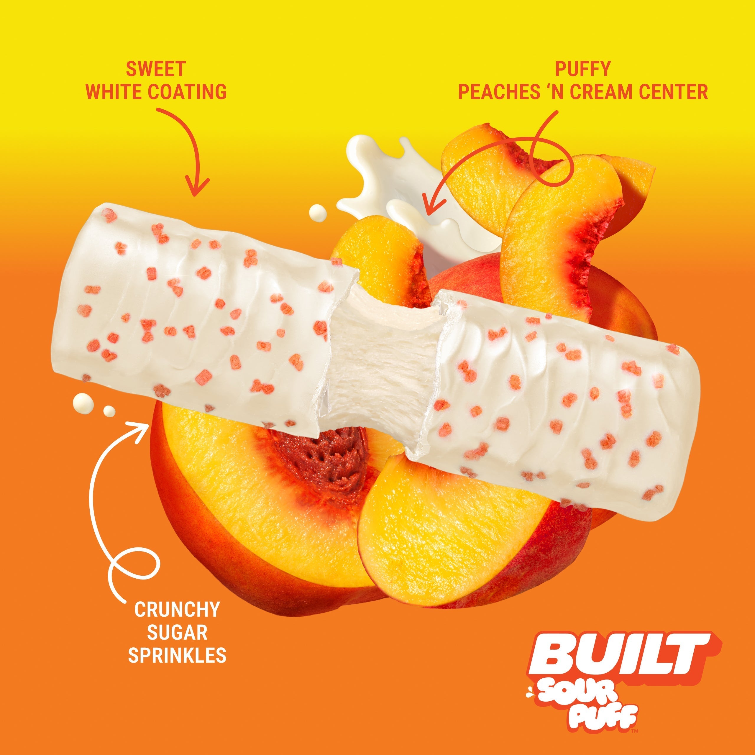 Sweet Peach Punch Sour Puff 4ct J3